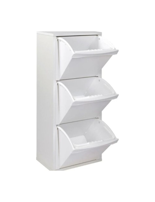 Mobile Pattumiera Helena bianco 40x25x102H – Eleganza e Funzionalità per la Raccolta Differenziata