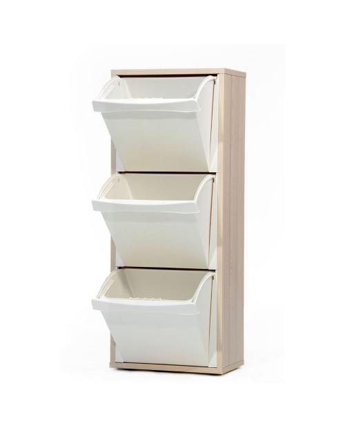 Mobile Pattumiera Helena olmo 40x25x102H – Eleganza e Funzionalità per la Raccolta Differenziata