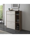Scarpiera Takimi columella e cashmere 2 ante a ribalta e cassetto 90x26x101,5H