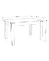 Tavolo allungabile 140x80 cm Tolmen colore retro grey