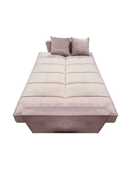 Divano funzione letto e contenitore Legen 3 Posti in vellutino rosa antico 210x85x87H