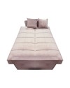 Divano funzione letto e contenitore Legen 3 Posti in vellutino rosa antico 210x85x87H