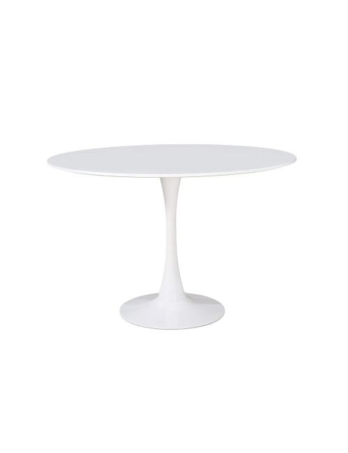 Tavolo rotondo bianco opaco Derek 120x120x73H