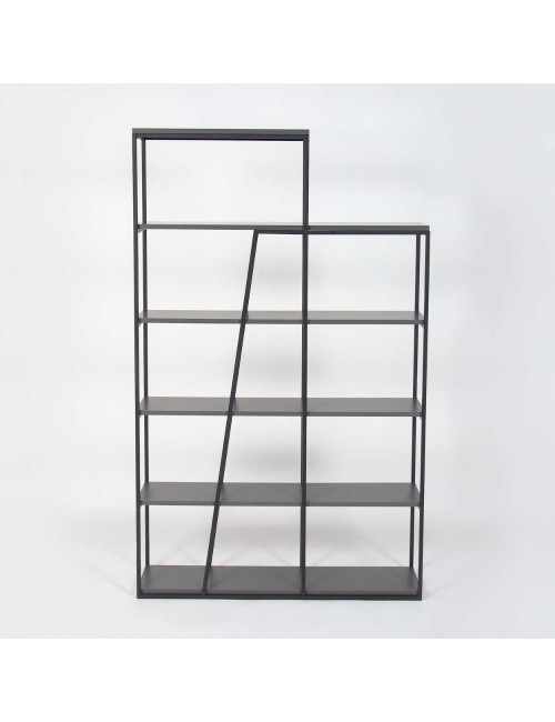 Libreria Pal antracite con 5 ripiani 110x29x178H– Design moderno e funzionale