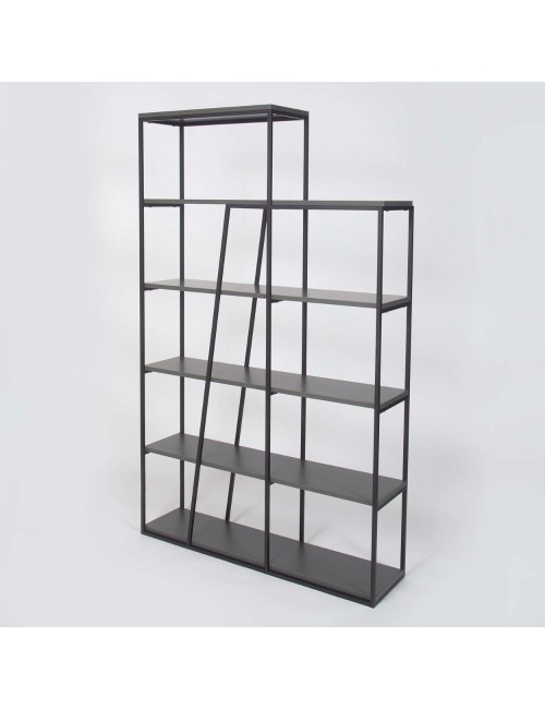 Libreria Pal antracite con 5 ripiani 110x29x178H– Design moderno e funzionale