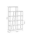 Libreria Pal antracite con 5 ripiani 110x29x178H– Design moderno e funzionale
