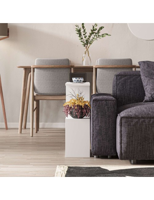 Tavolino da salotto bianco Homemania 60x19,5x60H – Design moderno e versatilità in un solo complemento d’arredo