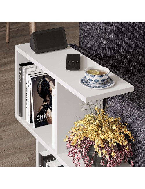 Tavolino da salotto bianco Homemania 60x19,5x60H – Design moderno e versatilità in un solo complemento d’arredo