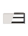 Scarpiera panca Fiona 104.6x37.5x47.2 colore bianco antracite