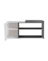 Scarpiera panca Fiona 104.6x37.5x47.2 colore bianco antracite