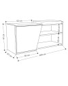 Scarpiera panca Fiona 104.6x37.5x47.2 colore bianco antracite