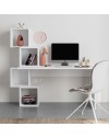 Scrivania con libreria Balance 153,5x60x140 colore bianco