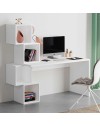 Scrivania con libreria Balance 153,5x60x140 colore bianco
