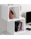 Scrivania con libreria Balance 153,5x60x140 colore bianco