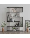 Libreria Mito bianco vintage e retro grey 108,5x25,5x161 cm – Stile Moderno e Funzionalità in un Design Unico