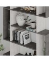 Libreria Mito bianco vintage e retro grey 108,5x25,5x161 cm – Stile Moderno e Funzionalità in un Design Unico