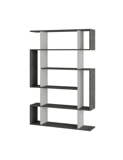 Libreria Mito bianco vintage e retro grey 108,5x25,5x161 cm – Stile Moderno e Funzionalità in un Design Unico
