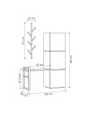 Mobile Ingresso Mello colore bianco e antracite con appendiabiti 109x39x149H