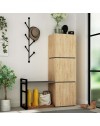 Mobile Ingresso Mello colore rovere e antracite con appendiabiti 109x39x149H