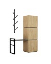 Mobile Ingresso Mello colore rovere e antracite con appendiabiti 109x39x149H