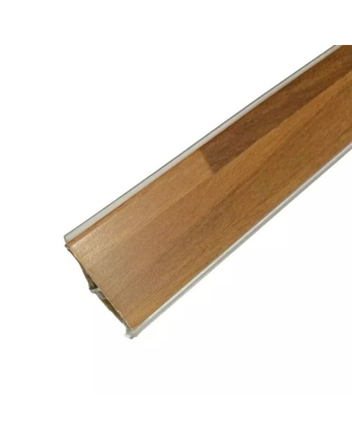 Alzatina triangolare in pvc effetto noce listellare 500x2.9x2.9H
