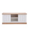 Mobile porta TV colore pino bianco e rovere vano a giorno e 2 ante scorrevoli AnthonyIII 145x46x60H