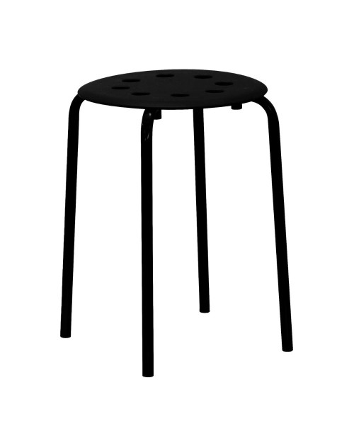 Sgabello impilabile H2008 neroo con gambe in metallo – Leggero, versatile e sempre pronto all’uso