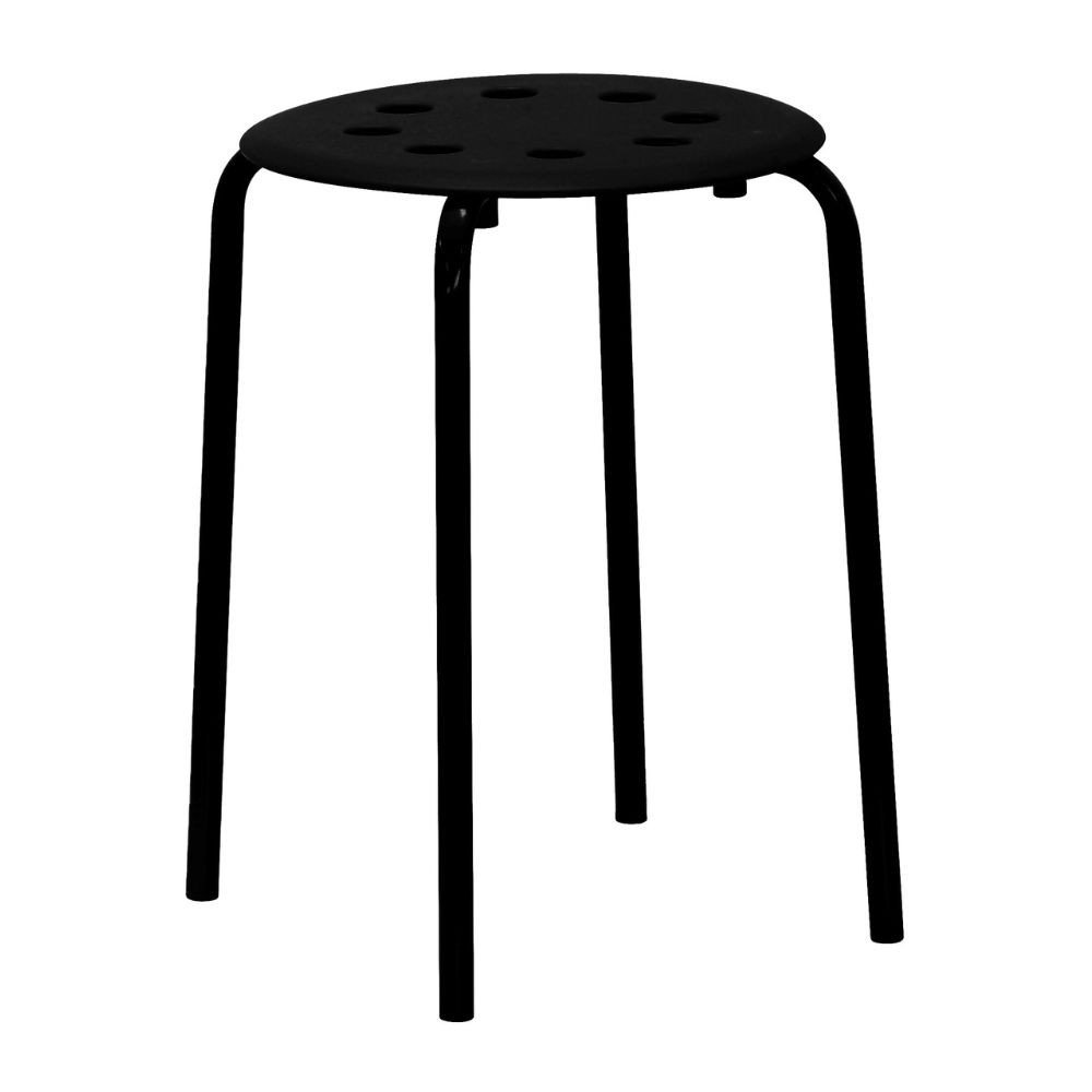 Sgabello impilabile H2008 neroo con gambe in metallo – Leggero, versatile e sempre pronto all’uso