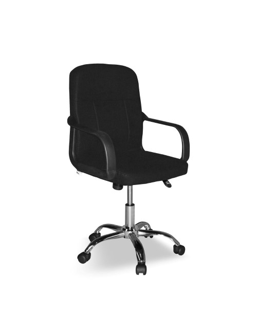 Poltrona ufficio PC116P in tessuto nero con ruote – Eleganza e comfort quotidiano