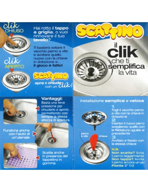 Scattino tappo a griglia universale per lavelli