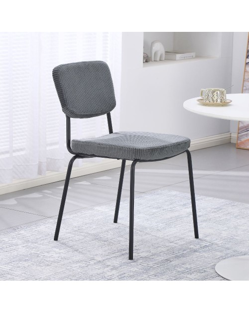 Sedia imbottita Juno grigio scuro 44x55x83H – Il comfort in stile industriale