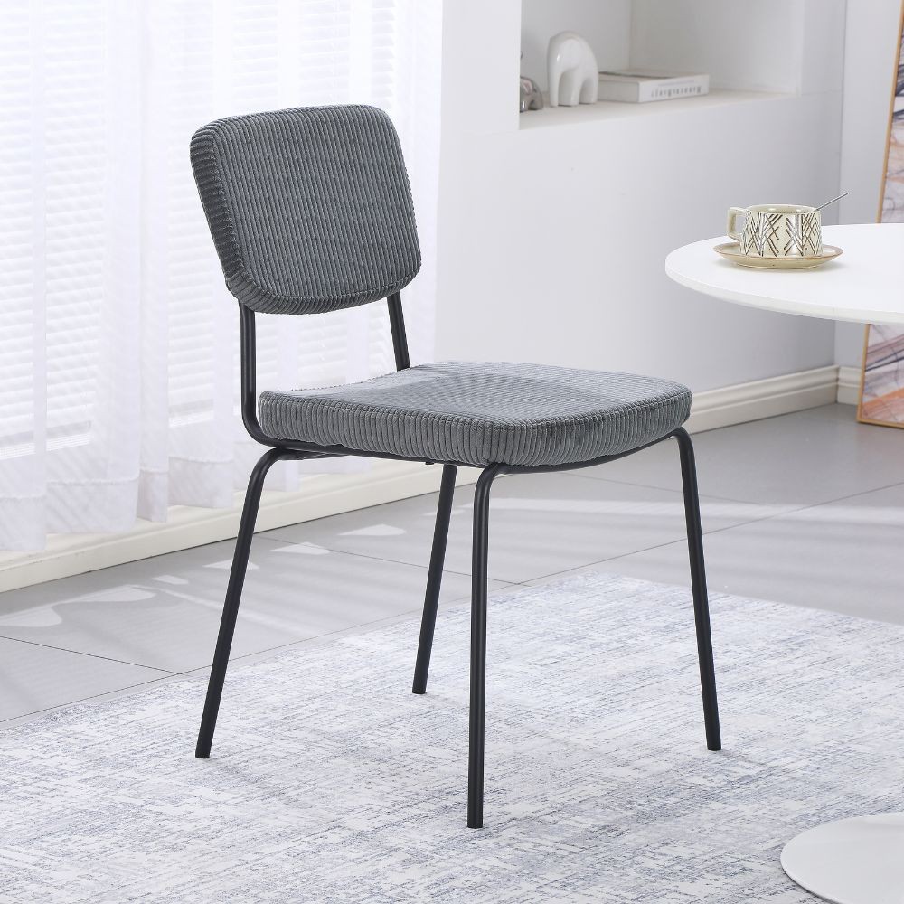 Sedia imbottita Juno grigio scuro 44x55x83H – Il comfort in stile industriale