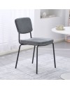 Sedia imbottita Juno grigio scuro 44x55x83H – Il comfort in stile industriale
