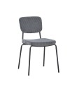 Sedia imbottita Juno grigio scuro 44x55x83H – Il comfort in stile industriale