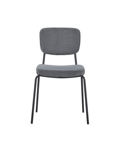 Sedia imbottita Juno grigio scuro 44x55x83H – Il comfort in stile industriale