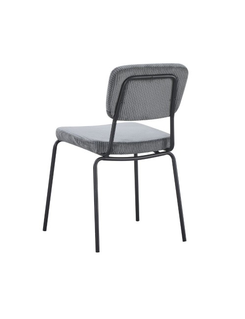 Sedia imbottita Juno grigio scuro 44x55x83H – Il comfort in stile industriale