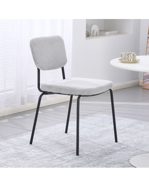 Sedia imbottita Juno grigio chiaro 44x55x83H – Il comfort in stile industriale