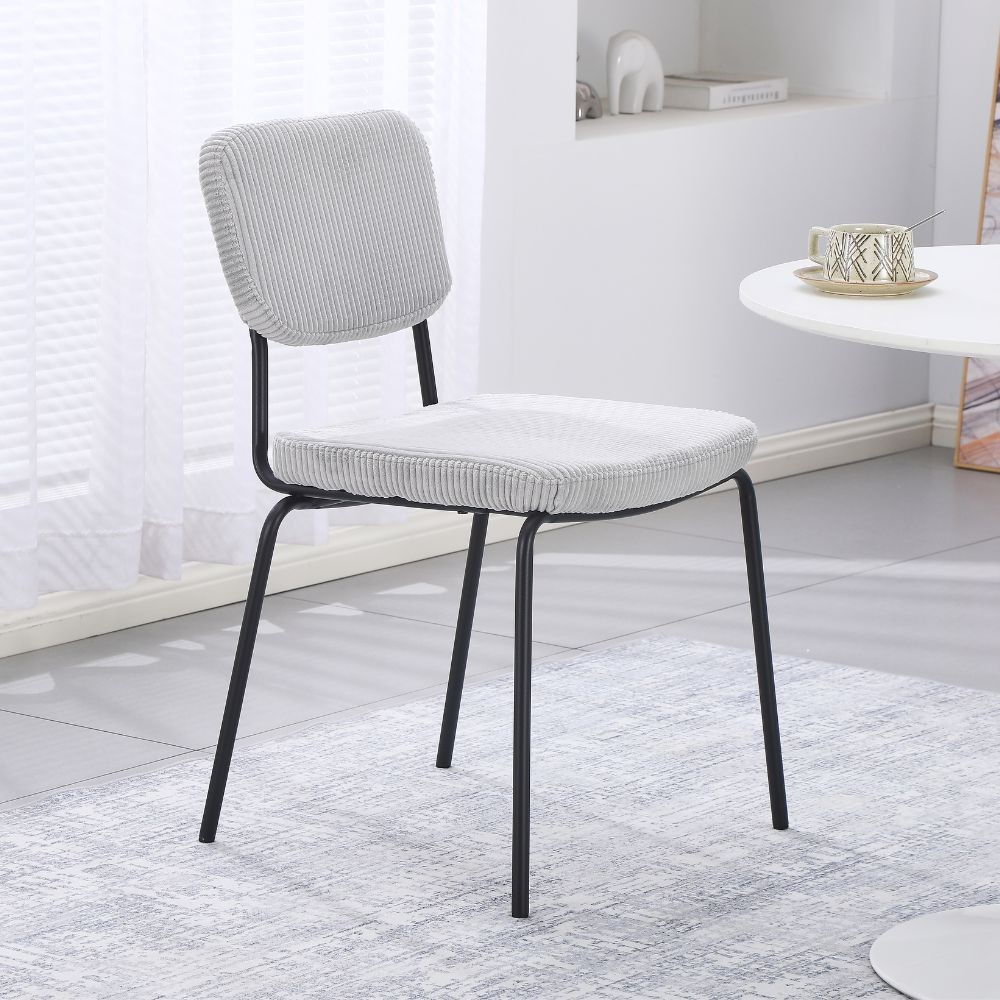 Sedia imbottita Juno grigio chiaro 44x55x83H – Il comfort in stile industriale