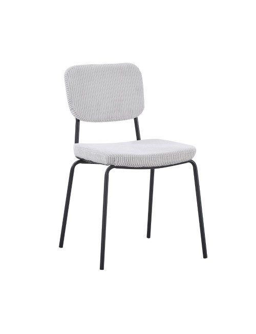 Sedia imbottita Juno grigio chiaro 44x55x83H – Il comfort in stile industriale