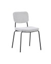 Sedia imbottita Juno grigio chiaro 44x55x83H – Il comfort in stile industriale