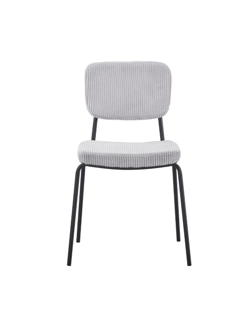 Sedia imbottita Juno grigio chiaro 44x55x83H – Il comfort in stile industriale