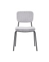 Sedia imbottita Juno grigio chiaro 44x55x83H – Il comfort in stile industriale