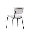 Sedia imbottita Juno grigio chiaro 44x55x83H – Il comfort in stile industriale