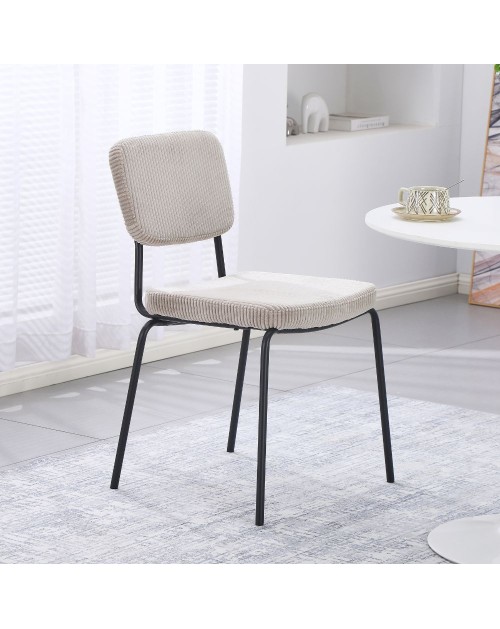 Sedia imbottita Juno taupè 44x55x83H – Il comfort in stile industriale