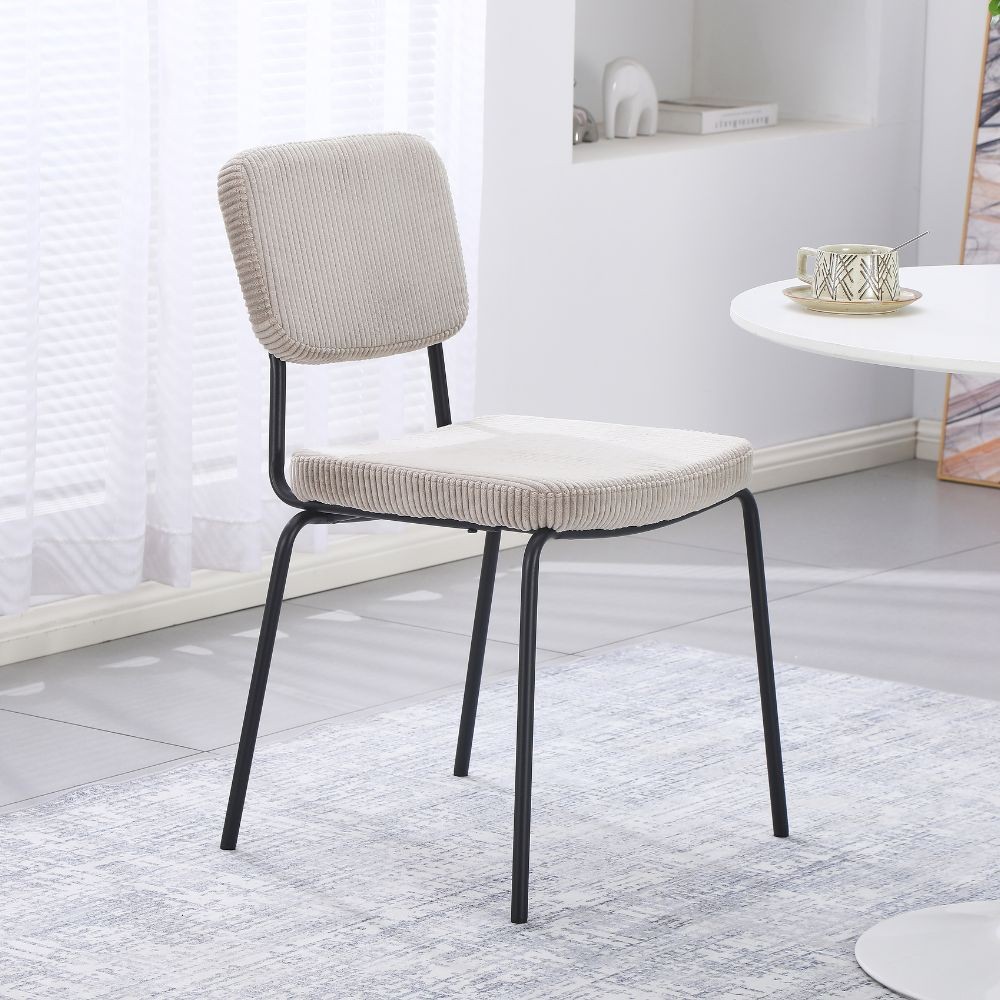 Sedia imbottita Juno taupè 44x55x83H – Il comfort in stile industriale