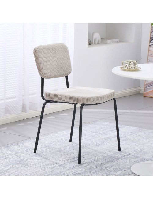 Sedia imbottita Juno taupè 44x55x83H – Il comfort in stile industriale