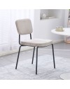 Sedia imbottita Juno taupè 44x55x83H – Il comfort in stile industriale