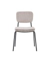 Sedia imbottita Juno taupè 44x55x83H – Il comfort in stile industriale