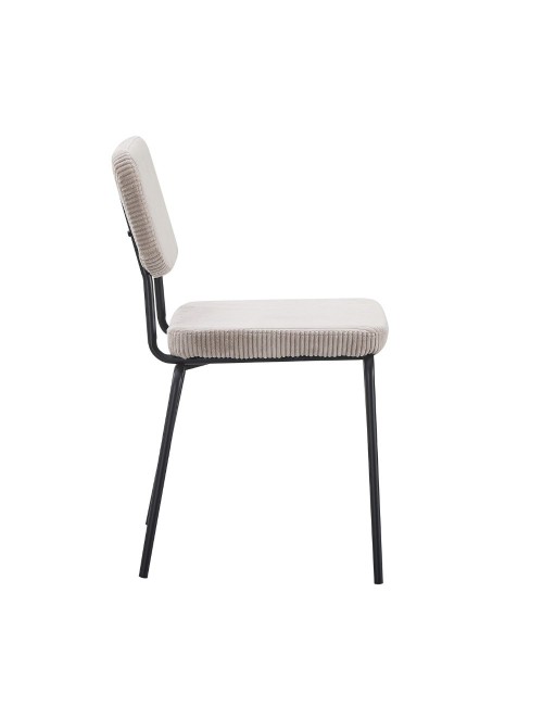 Sedia imbottita Juno taupè 44x55x83H – Il comfort in stile industriale