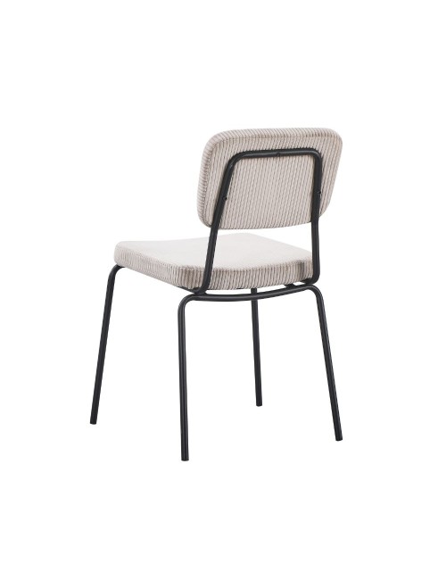 Sedia imbottita Juno taupè 44x55x83H – Il comfort in stile industriale